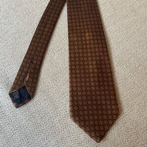 Brooks Brothers 100% Silk Elegant Brown Patterned Men's Tie